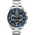 Mens SSB Essentials Series Chronograph Watch - Stainless Steel/Blue Dial - Blue