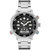 Seiko Mens Prospex Sea Solar Quartz Watch - Stainless Steel/Black Dial - Silver