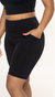 High-Rise Biker Short (Black) - Black