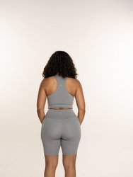 High-Rise Biker Short (Gray)