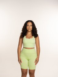 High-Rise Biker Short (Pale Green)