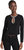 Self Portrait Women's Black Polyester Crepe Diamante Long Sleeves Top, Black