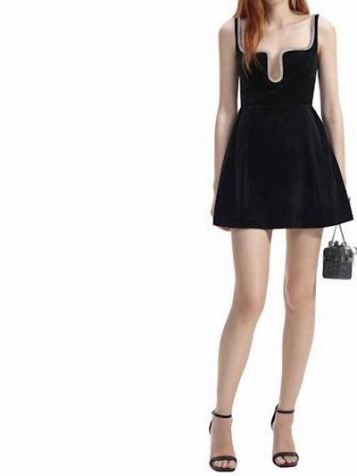 Self-Portrait Velvet Mini Dress In Black product
