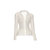 Women's Cream Rhinestone Mesh Top - Cream