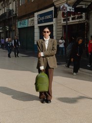 Bos Cactus Leather Vegan Backpack | Green