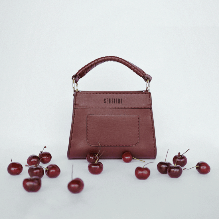 Panthera Cactus Leather Vegan Mini Tote - Cranberry - Cranberry