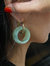 Amelie — Single Hoop Green Jade Stone Earring