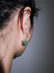 Baby Lock — Jade Stone Gold Earrings