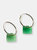 Baby Lock — Jade Stone Gold Earrings - Green