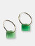 Baby Lock — Jade Stone Gold Earrings - Green