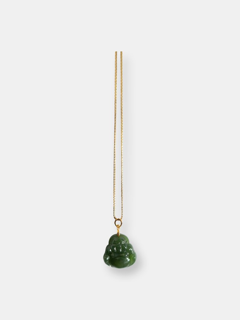 Buddha — Green Jade Buddha Pendant Necklace - Green