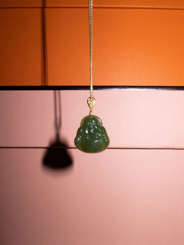 Buddha — Green Jade Buddha Pendant Necklace