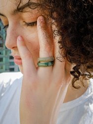 Chess — Light/Dark Cyan Jade Ring