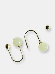 Clip — Jade Cuff Earrings - Green