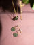 Coin — Green Jade Hollow Earrings