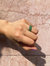 Forest — Green Jade Stone Skinny Stacking Rings