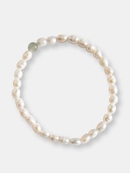 Isa — Pearl and Green Jade Bracelet - Green