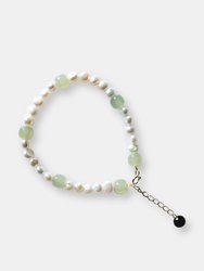 Isabelle — Pearl and Green Jade Bracelet - Default Title