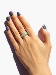 Koi — Mottled Green Jade Ring