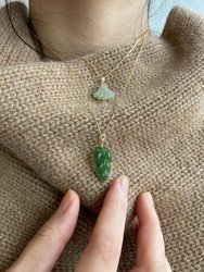 Leaf — Green Jade Necklace