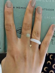 Libra — Skinny Gold Chain Jade Ring