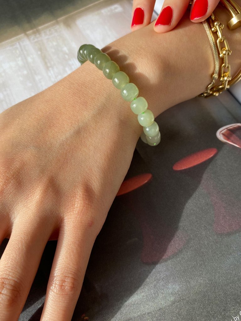 Ombre — Beaded Jade Bracelet