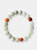 Pea — Beaded Jade Bracelet - Off White