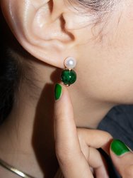 Robyn — Pearl Jade Stone Drop Earrings