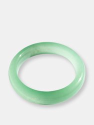 Silk Collection | Agave — Classic Cyan Jade Stone Bangle - Cyan