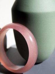 Silk Collection | Blush — Pink Jade Stone Bangle