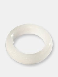 Tee — White Jade Stone Ring - White