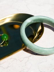 Tennis — Opaque green jade bangle