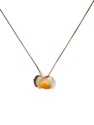 Zodiac collection | Cancer — Jade Stone Necklace - Orange
