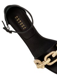 Catena Black High-Heel Ankle Sandal