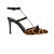Catena Caramel Ankle Strap Mules Pump - Black & Caramel (Leopard Pattern)