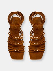 Catena Notte Camello Lace-Up Sandal