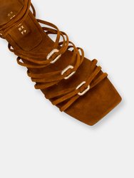 Catena Notte Camello Lace-Up Sandal