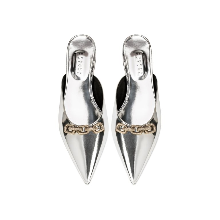 Catena Notte Silver Flat Slipper