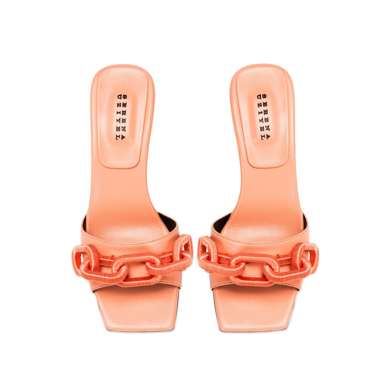 Catena Peach Mid-Heel Sandal