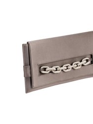 Catena Smoke Envelope Clutch - Smoke & Antique Silver - Silver Mix