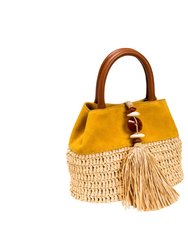 Melita Mustard & Natural Mini Tote Bag - Mustard/Natural