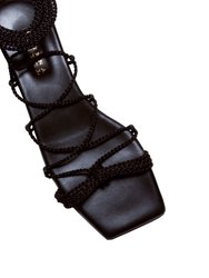 Ophilia Black Lace-Up Sandal