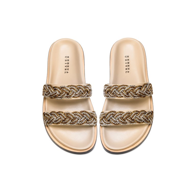 Ronda Nude & Antique Gold Comfort Slide