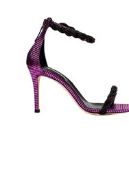 Roxana Black & Disco Ankle Sandal - Black & Disco