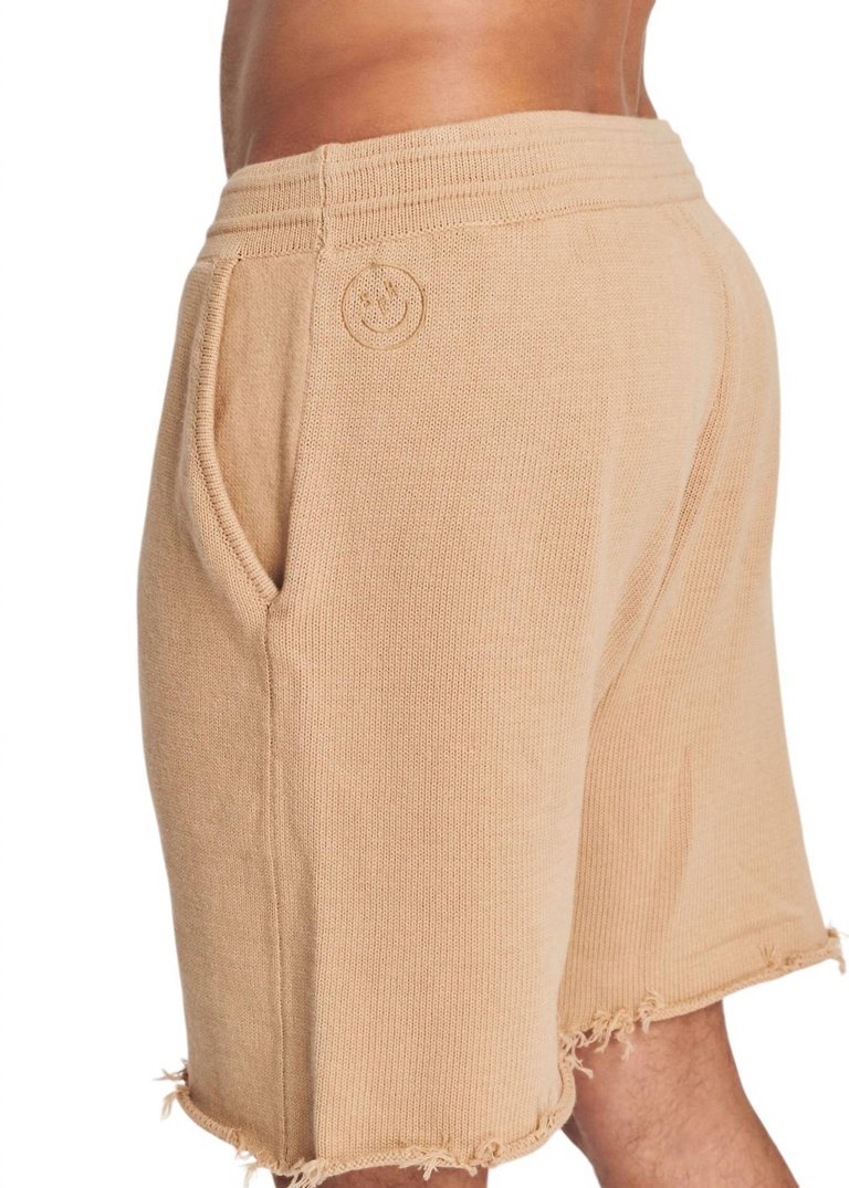 Chris Knit Shorts In Taupe