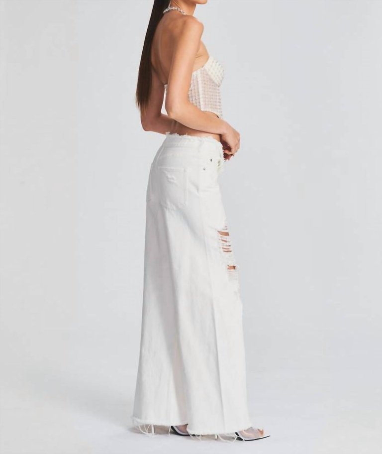 Ollie Wide Leg Jeans In White