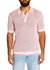 Zane Crochet Polo In Pink/white - Pink/white