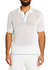 Zane Crochet Polo In White/blue - White/blue