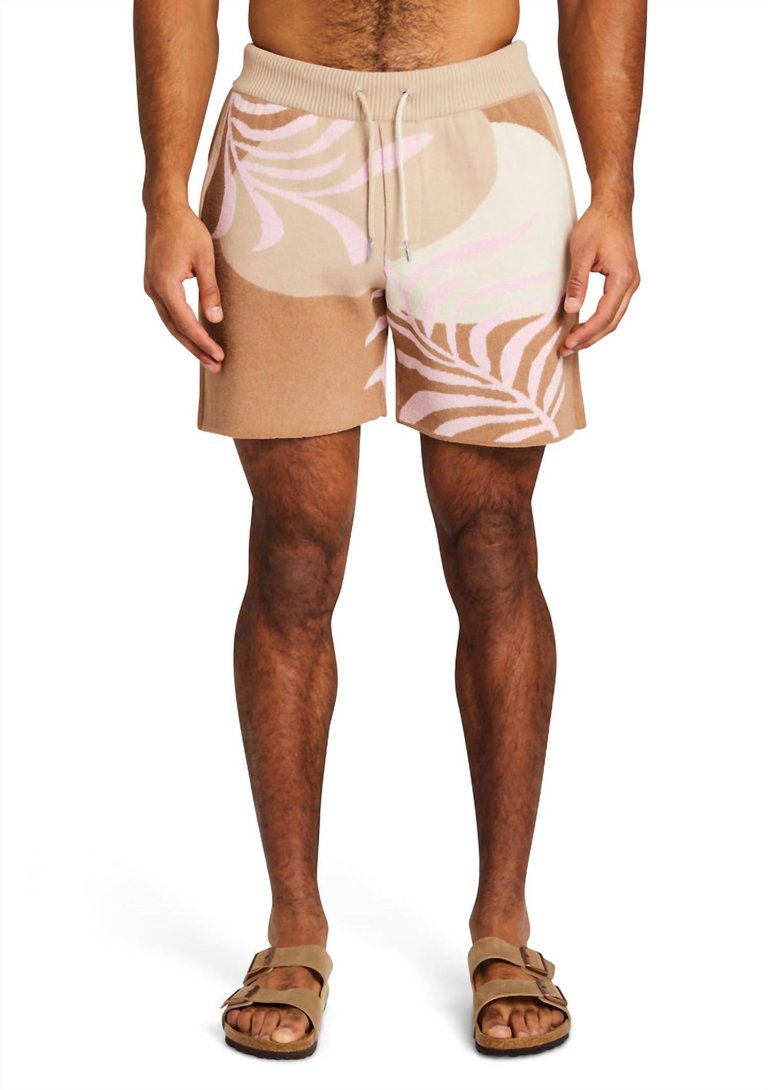 Zeppelin Short In Jacquard Brown/pink - Jacquard Brown/pink