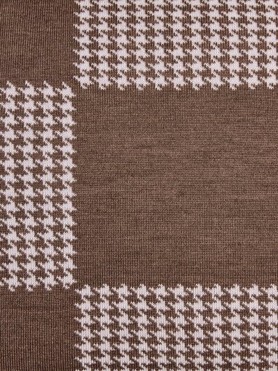 Serran Squared Patch Houndstooth Sand Brown And Seashell White Cushion product